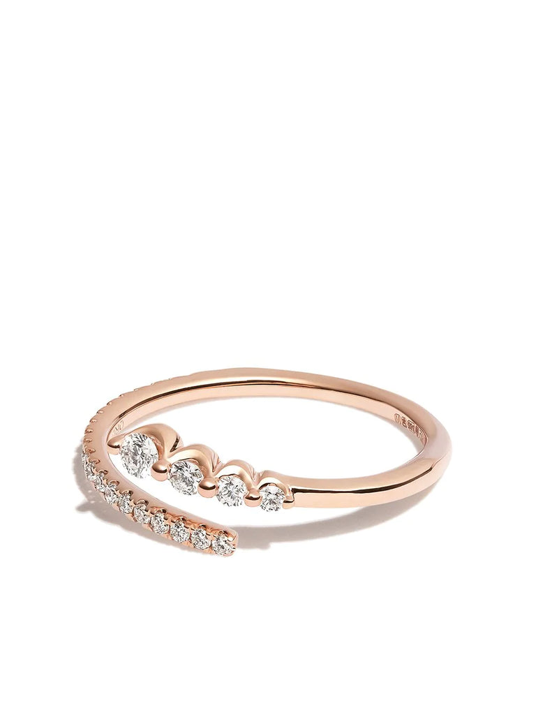 14kt rose gold diamond ring