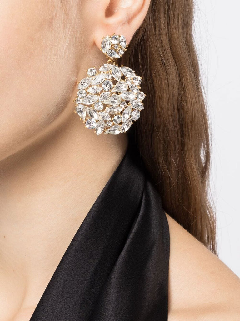 crystal-embellished drop earrings