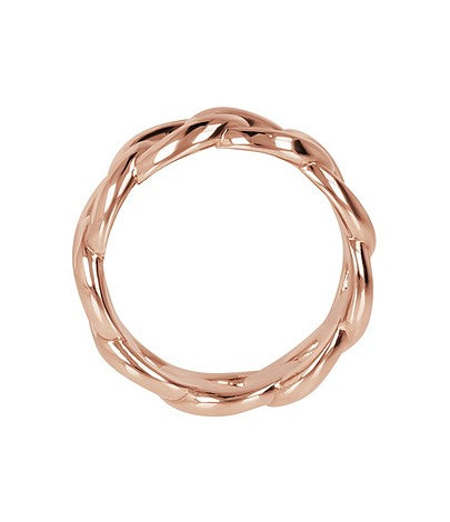 Bronzallure 18Kt Rose Gold Plated Link Ring In Golden Rose