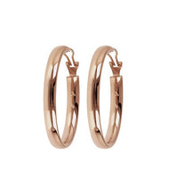 Load image into Gallery viewer, Bronzallure 18Kt Rose Gold Plated Oval Hoop Earrings